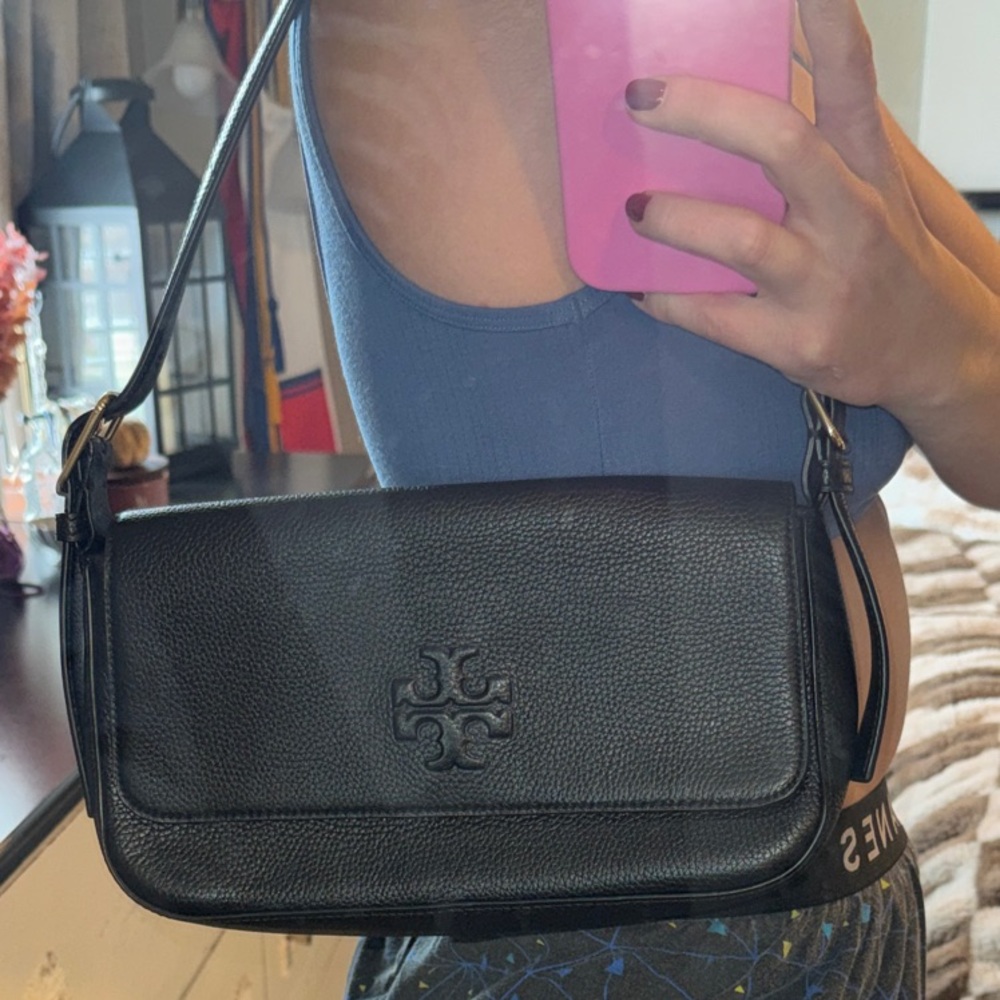 Tory Burch Black Leather Shoulder Bag - Picture 14 of 14